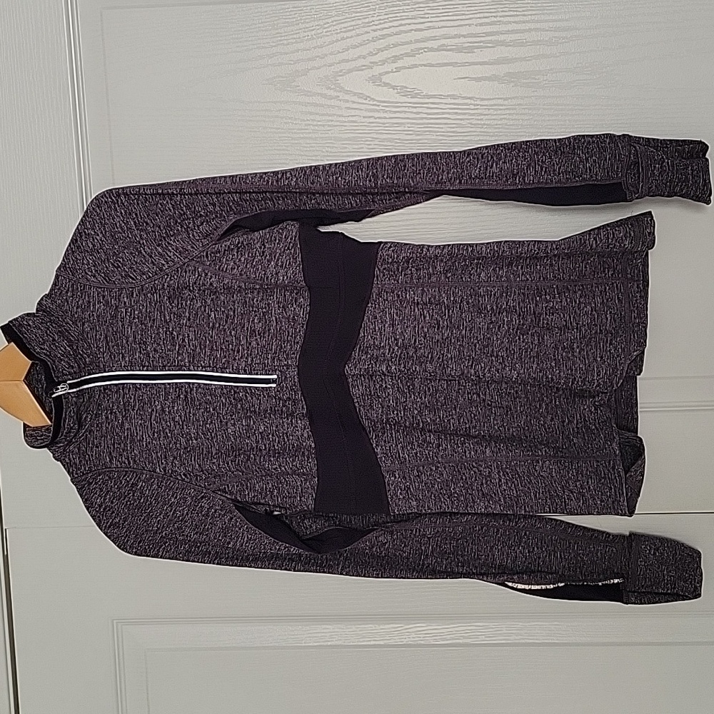 Lululemon Half Zip Running Top In Purple Heather